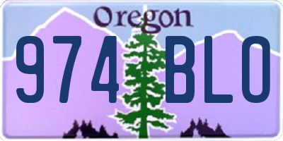 OR license plate 974BLO