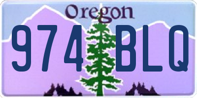 OR license plate 974BLQ