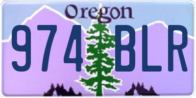 OR license plate 974BLR