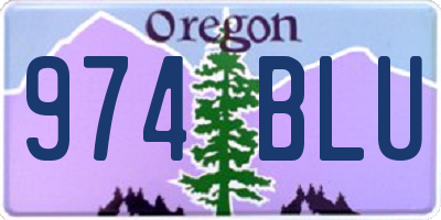 OR license plate 974BLU