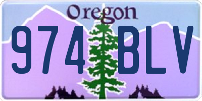OR license plate 974BLV