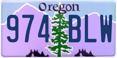OR license plate 974BLW