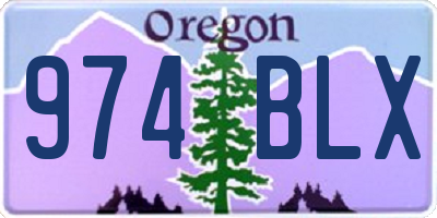 OR license plate 974BLX