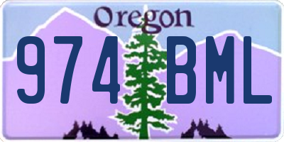 OR license plate 974BML