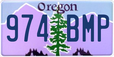 OR license plate 974BMP