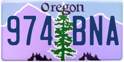 OR license plate 974BNA