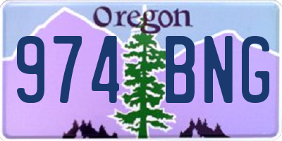OR license plate 974BNG