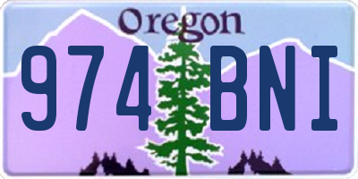 OR license plate 974BNI