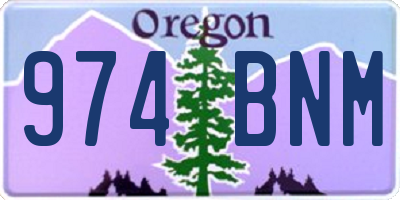 OR license plate 974BNM