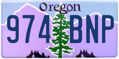 OR license plate 974BNP