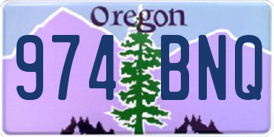 OR license plate 974BNQ