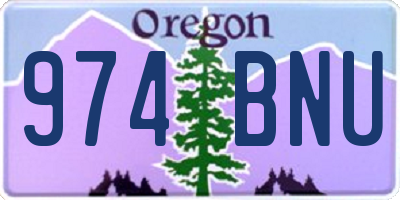 OR license plate 974BNU