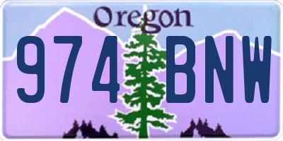 OR license plate 974BNW