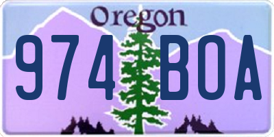 OR license plate 974BOA