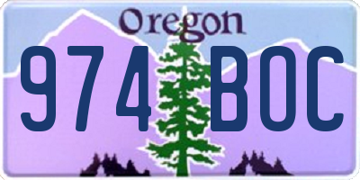 OR license plate 974BOC