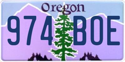 OR license plate 974BOE