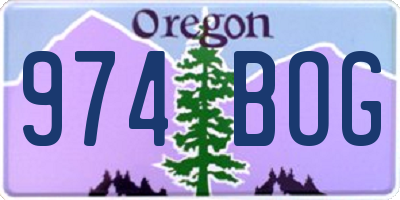 OR license plate 974BOG