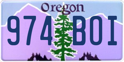 OR license plate 974BOI