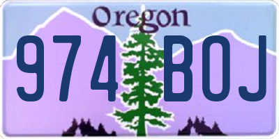 OR license plate 974BOJ