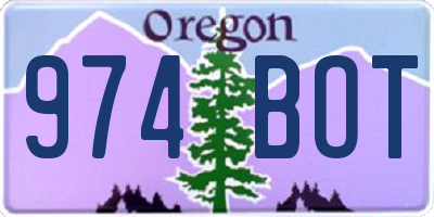 OR license plate 974BOT
