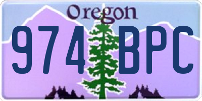 OR license plate 974BPC