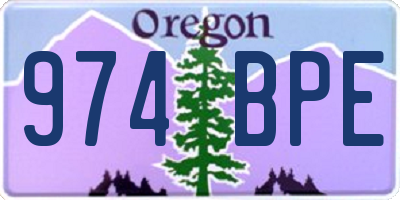 OR license plate 974BPE