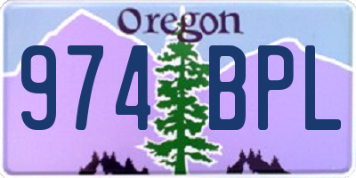 OR license plate 974BPL