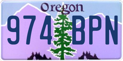 OR license plate 974BPN