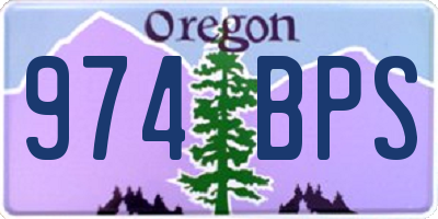 OR license plate 974BPS