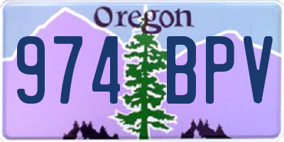 OR license plate 974BPV