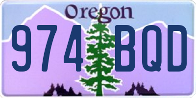 OR license plate 974BQD