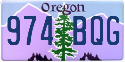 OR license plate 974BQG