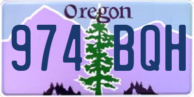 OR license plate 974BQH