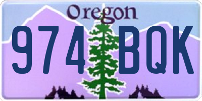 OR license plate 974BQK