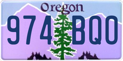 OR license plate 974BQO