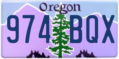 OR license plate 974BQX