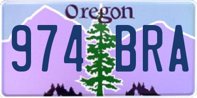 OR license plate 974BRA