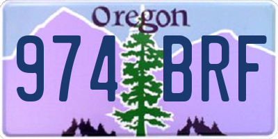 OR license plate 974BRF