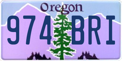 OR license plate 974BRI