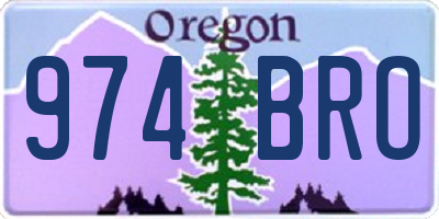 OR license plate 974BRO