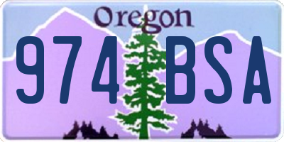 OR license plate 974BSA