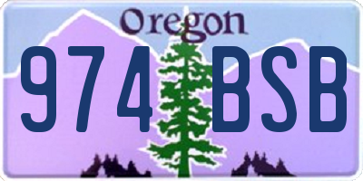 OR license plate 974BSB