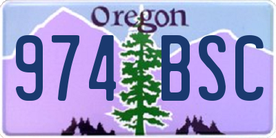OR license plate 974BSC