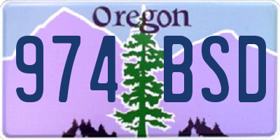 OR license plate 974BSD