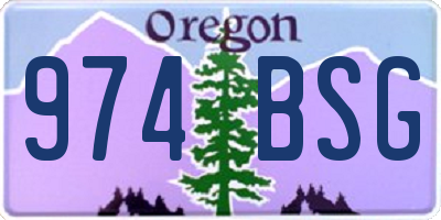 OR license plate 974BSG