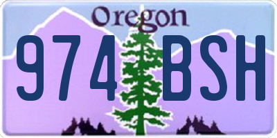 OR license plate 974BSH