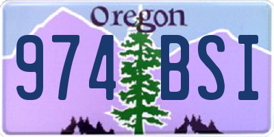 OR license plate 974BSI
