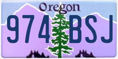 OR license plate 974BSJ