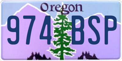 OR license plate 974BSP