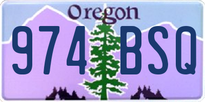 OR license plate 974BSQ